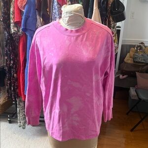 All in Motion Pink Tie-Dye Crew Neck Sweater